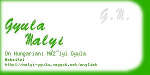 gyula malyi business card
